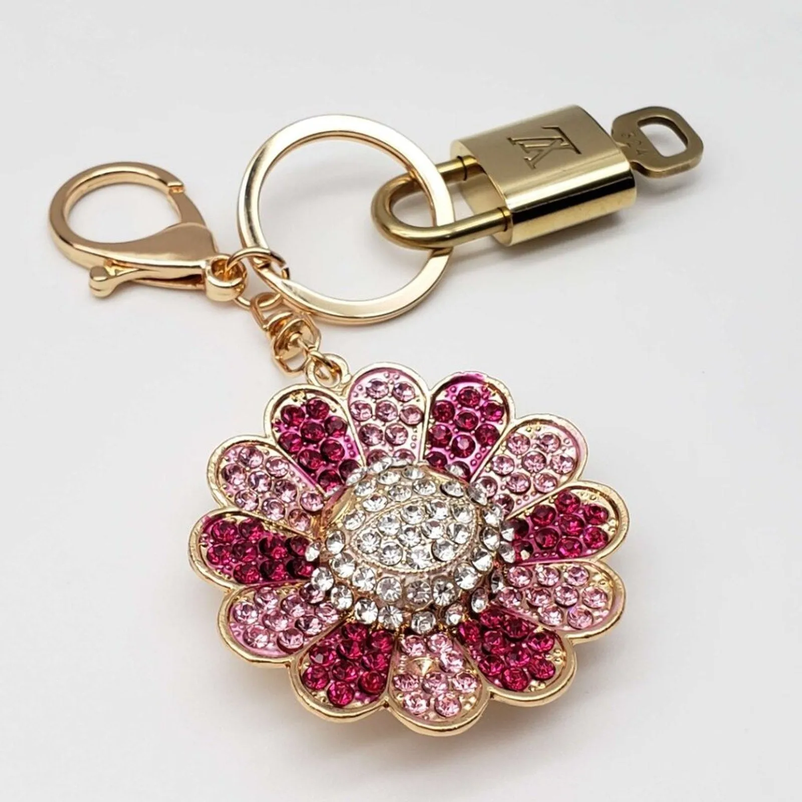 100% Auth Louis Vuitton Lock & Key with unbranded Bagcharm, Keycharm, Keychain