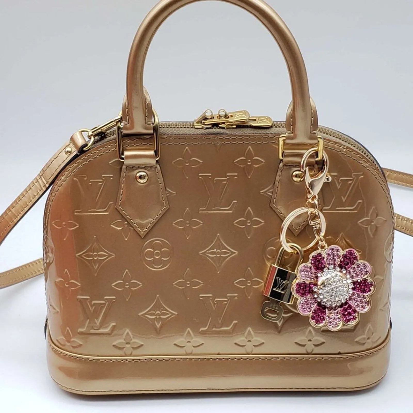 100% Auth Louis Vuitton Lock & Key with unbranded Bagcharm, Keycharm, Keychain