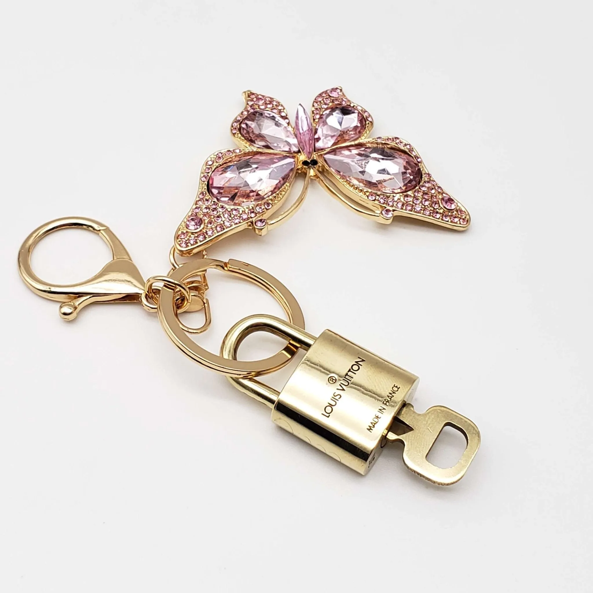 100% Authentic Louis Vuitton Lock and Key with Unbranded Keychain, Keycharm, Bagcharm