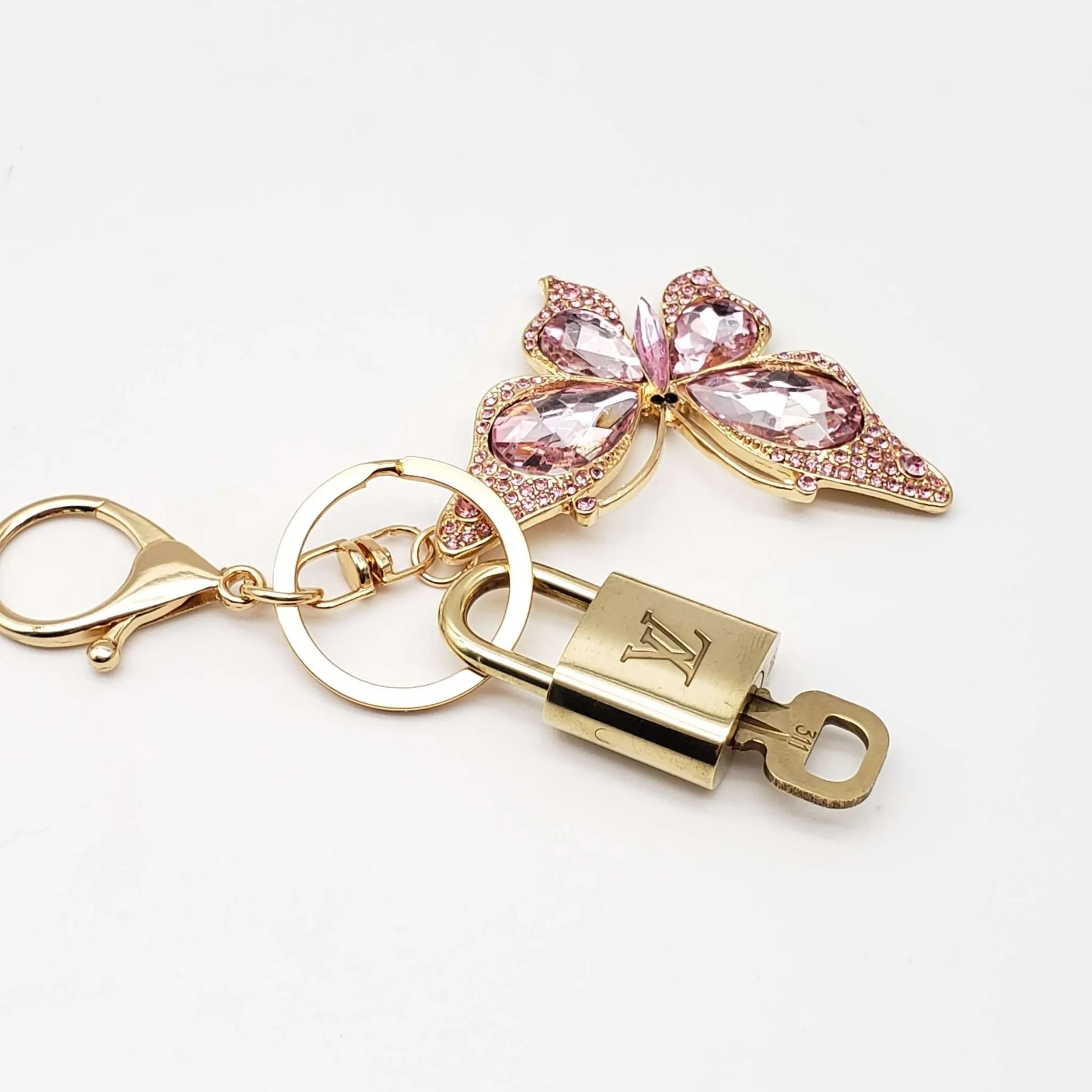 100% Authentic Louis Vuitton Lock and Key with Unbranded Keychain, Keycharm, Bagcharm