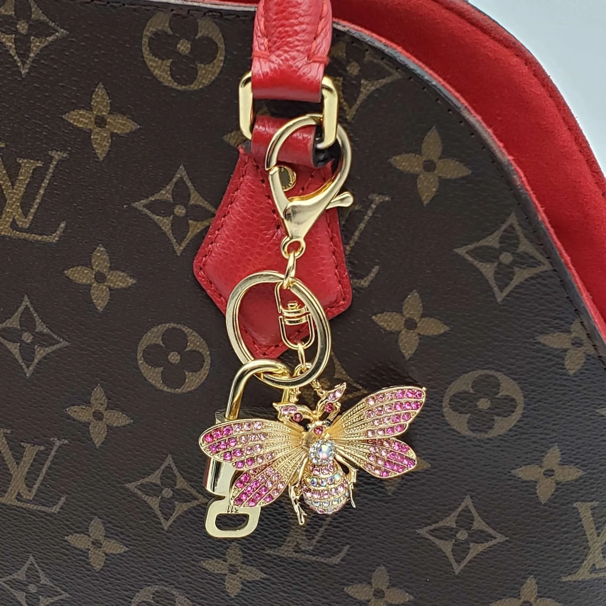 100% Authentic Louis Vuitton Lock and Key with Unbranded Keychain, Keycharm, Bagcharm