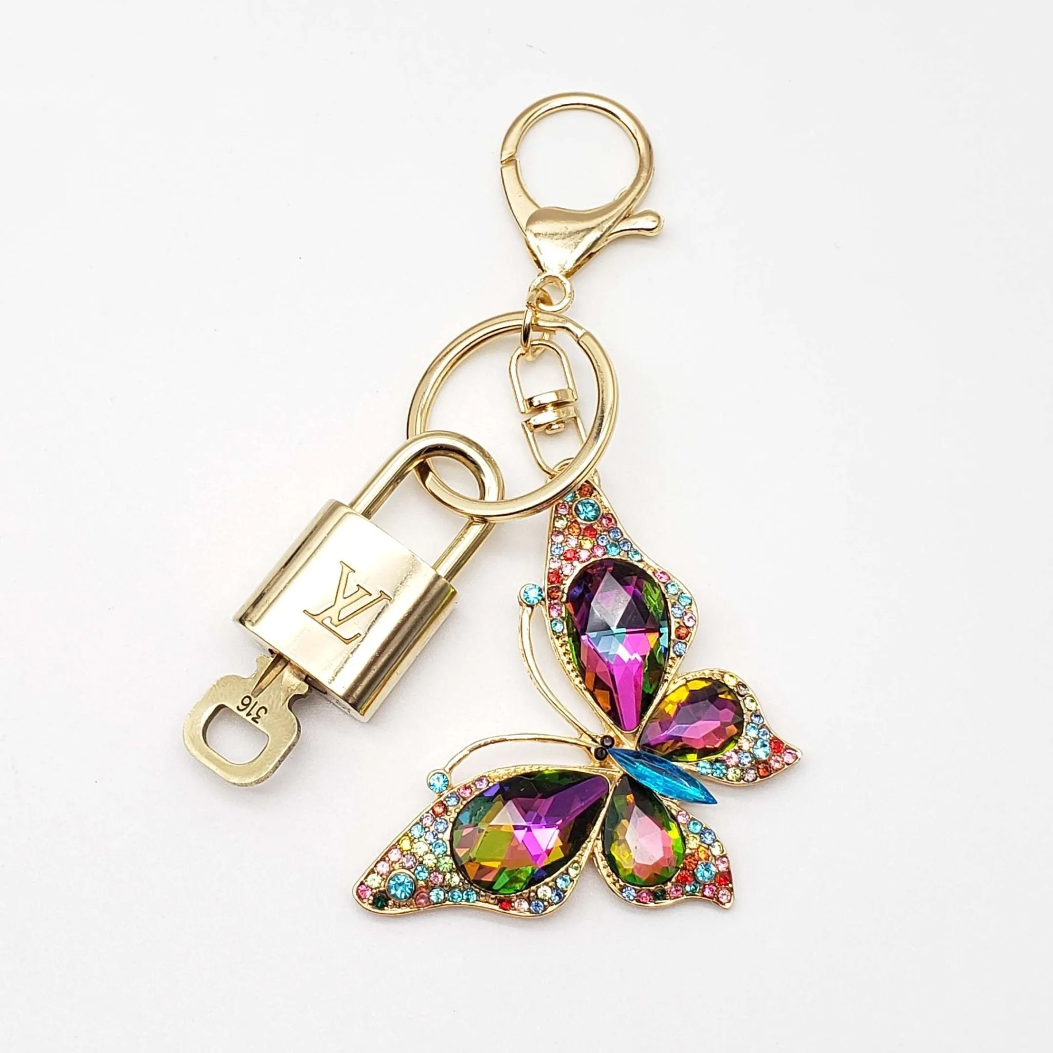 100% Authentic Louis Vuitton Lock and Key with Unbranded Keychain, Keycharm, Bagcharm