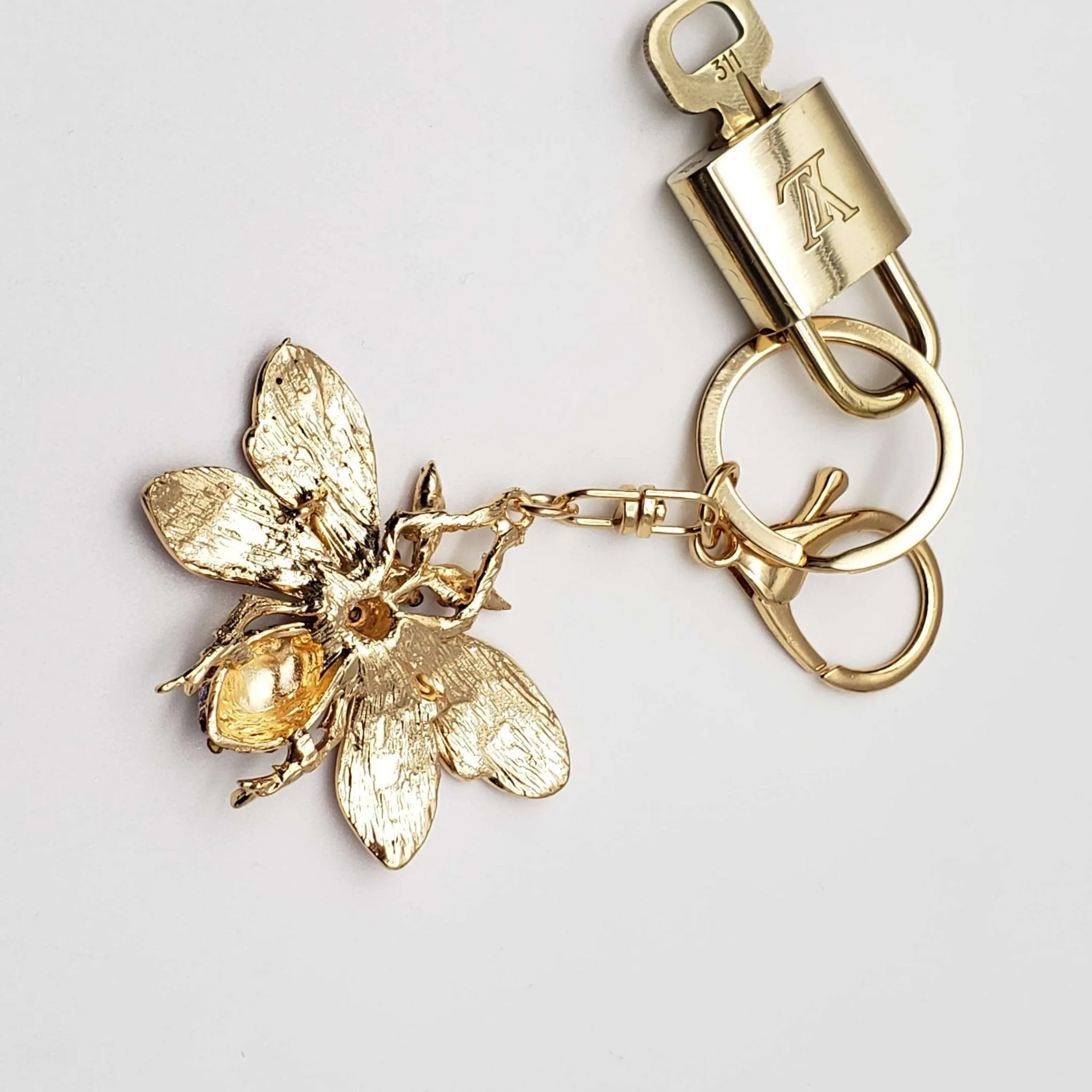 100% Authentic Louis Vuitton Lock and Key with Unbranded Keychain, Keycharm, Bagcharm