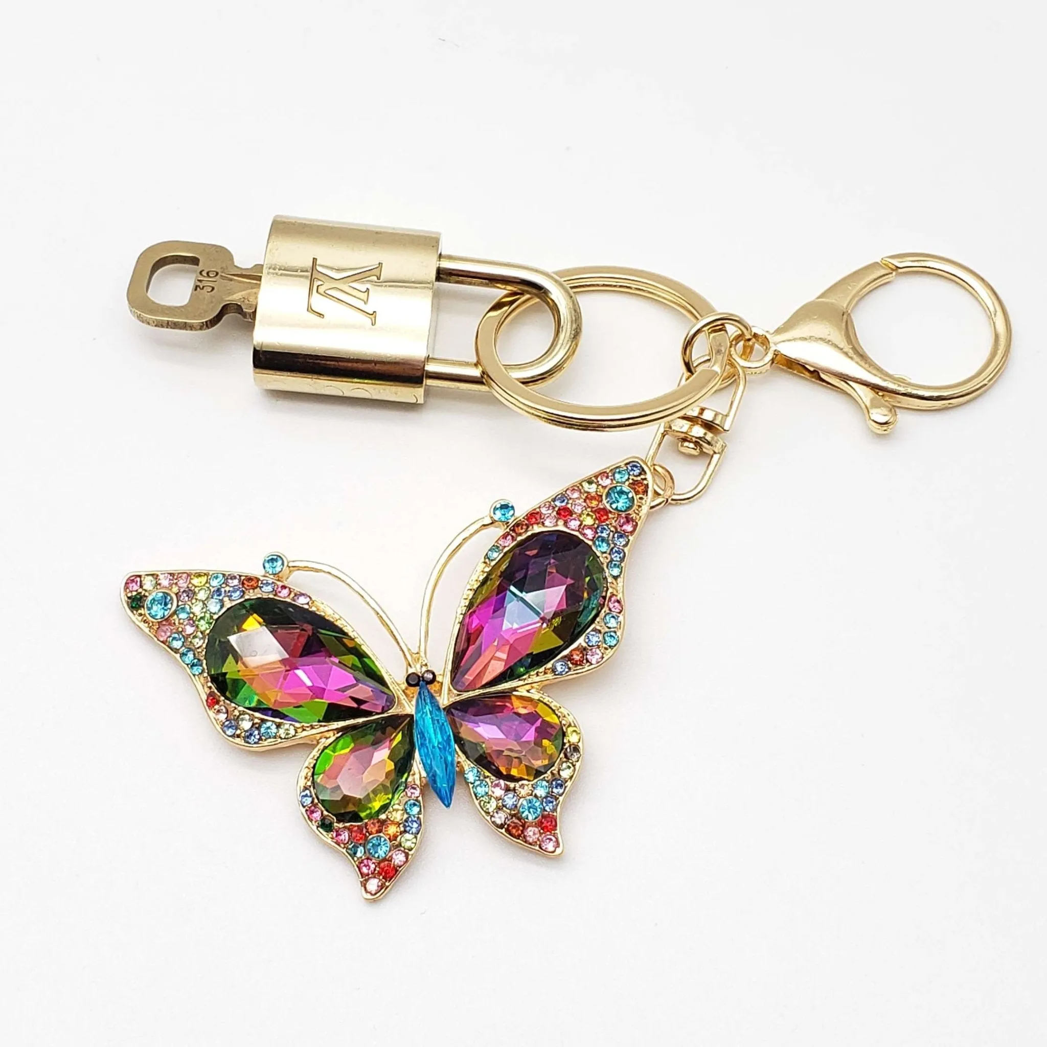 100% Authentic Louis Vuitton Lock and Key with Unbranded Keychain, Keycharm, Bagcharm