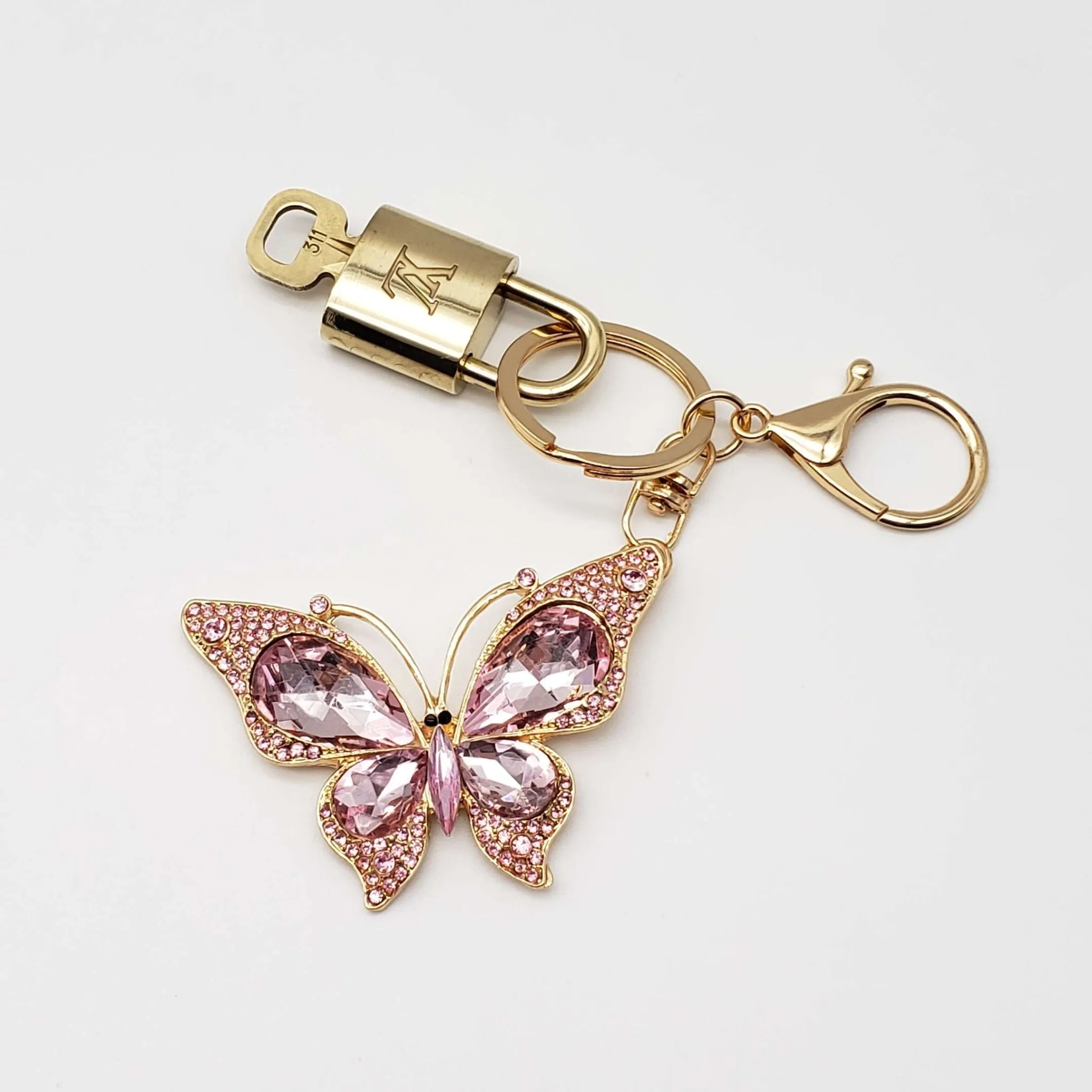 100% Authentic Louis Vuitton Lock and Key with Unbranded Keychain, Keycharm, Bagcharm