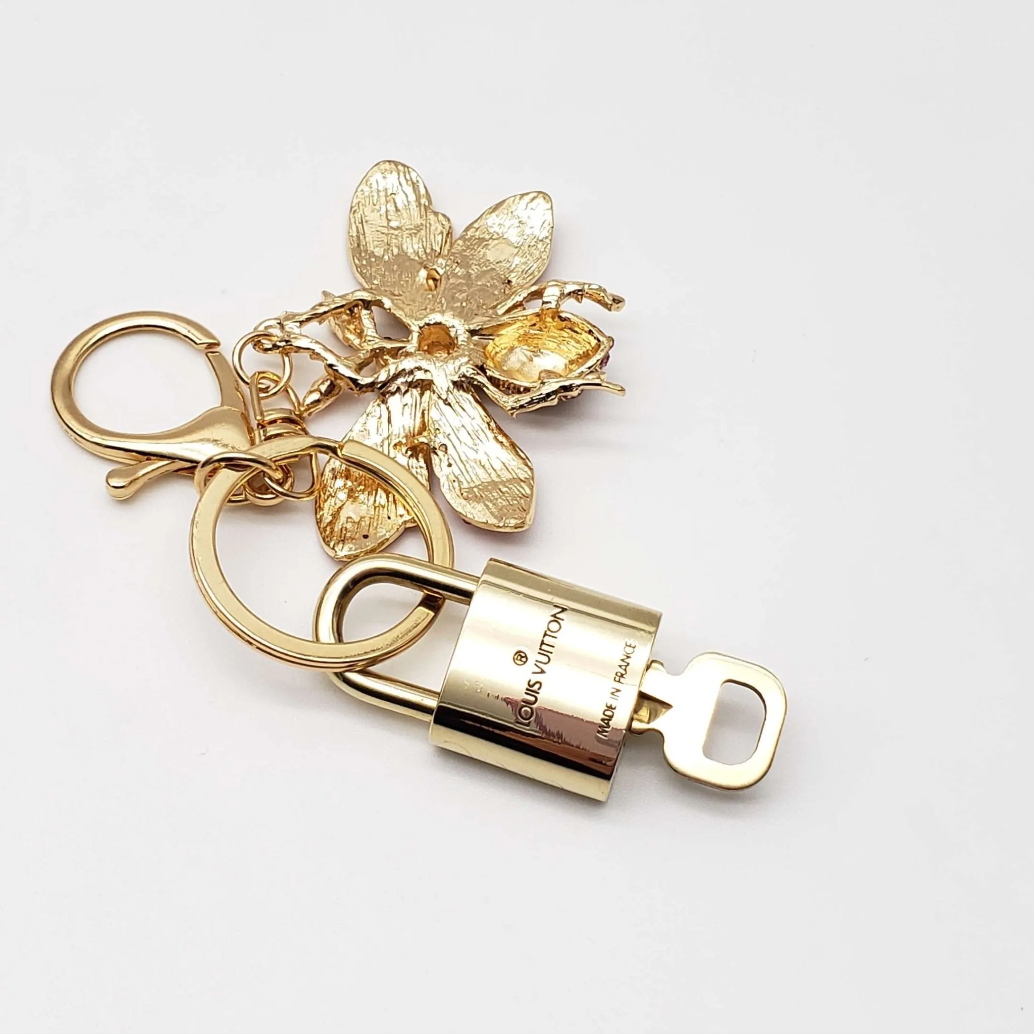 100% Authentic Louis Vuitton Lock and Key with Unbranded Keychain, Keycharm, Bagcharm