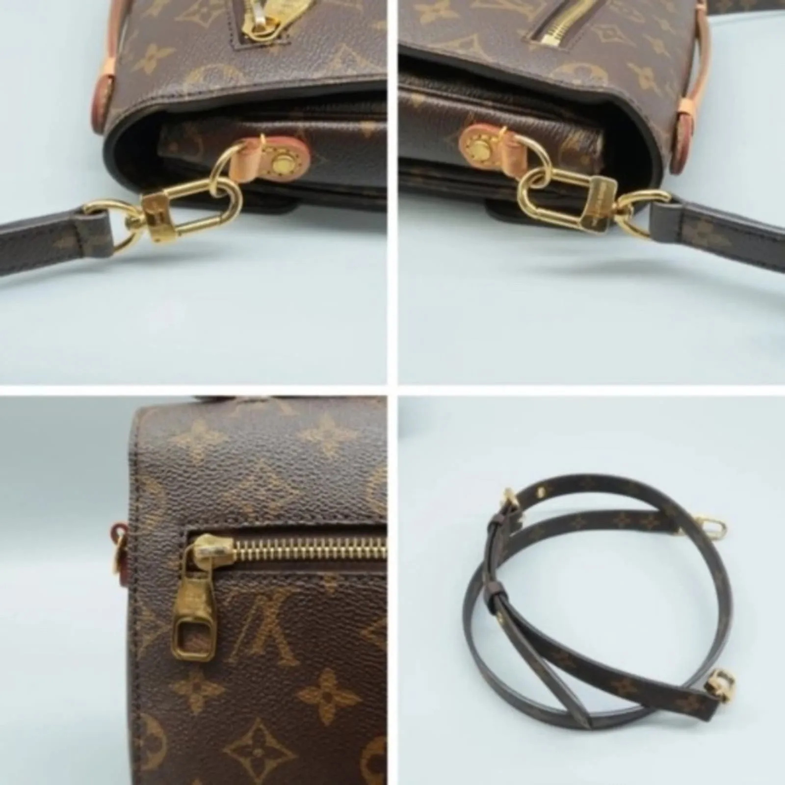 100% Authentic Louis Vuitton Metis Brown Monogram Canvas Satchel Bag