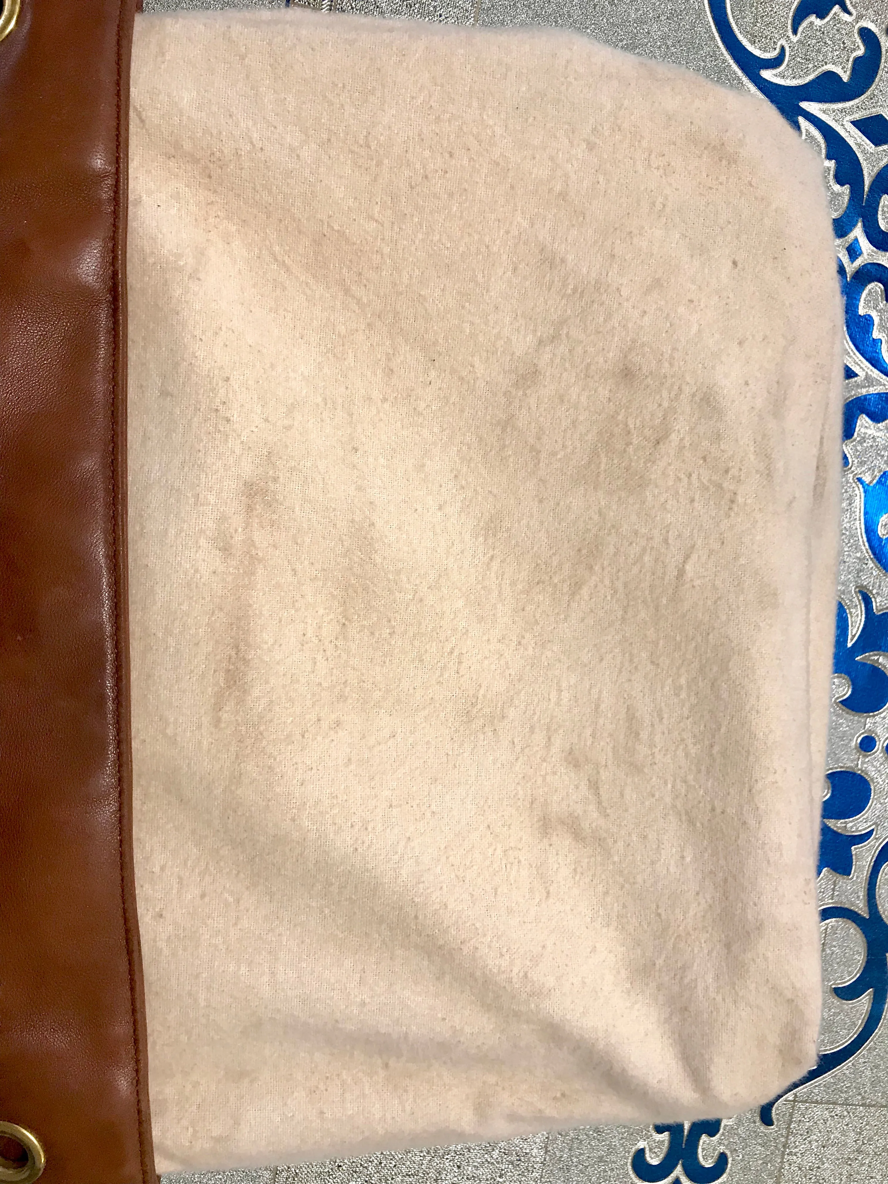 1990s. Vintage Bottega Veneta brown leather shoulder tote bag with logo embroidery. Claissic daily use bag.