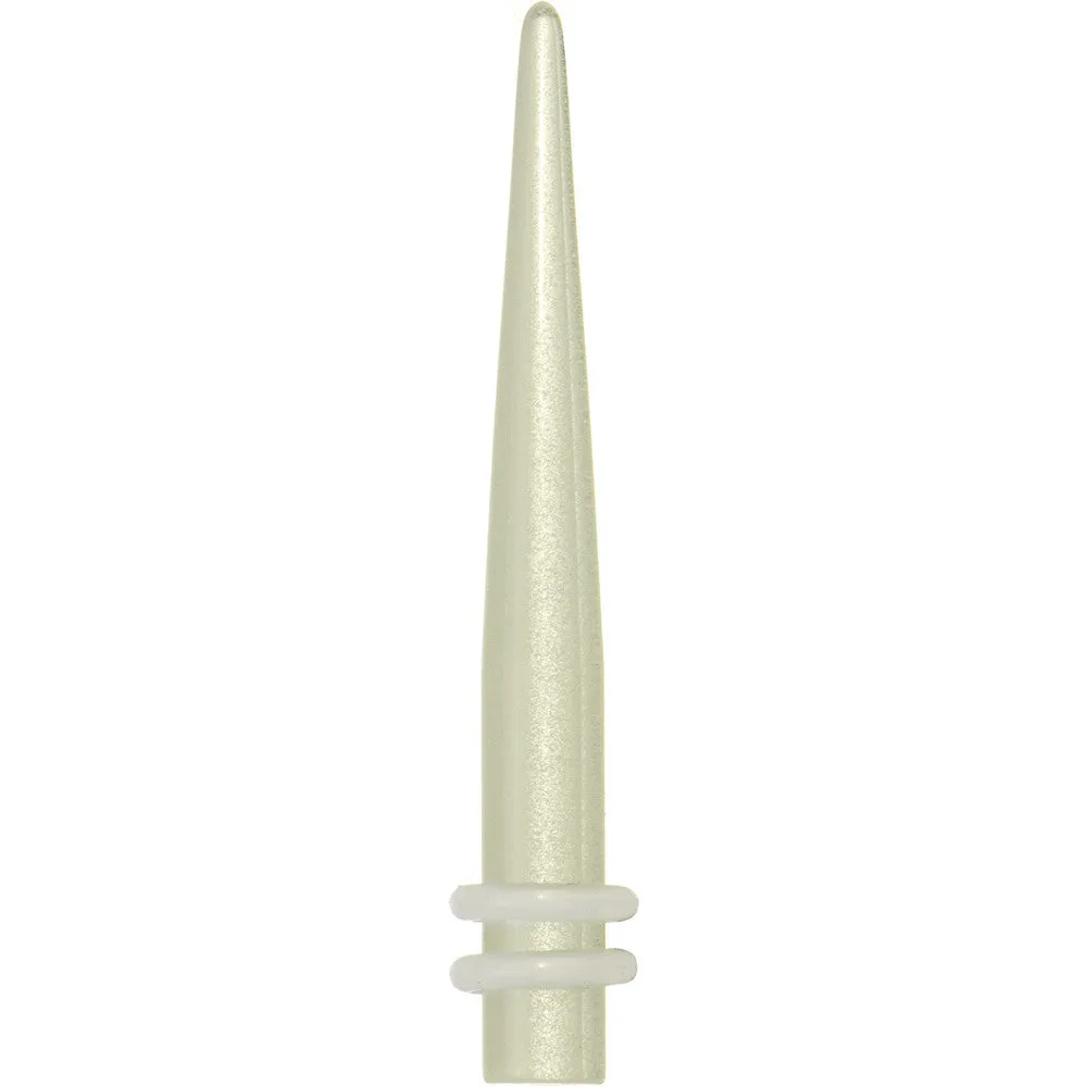 2 Gauge White Glow in the Dark Taper