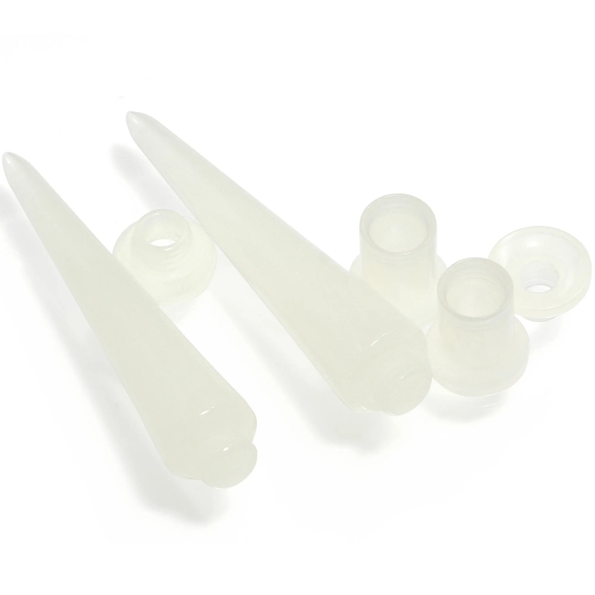 2 in 1 Glow in Dark Interchangeable Screw Fit Plug and Taper Set