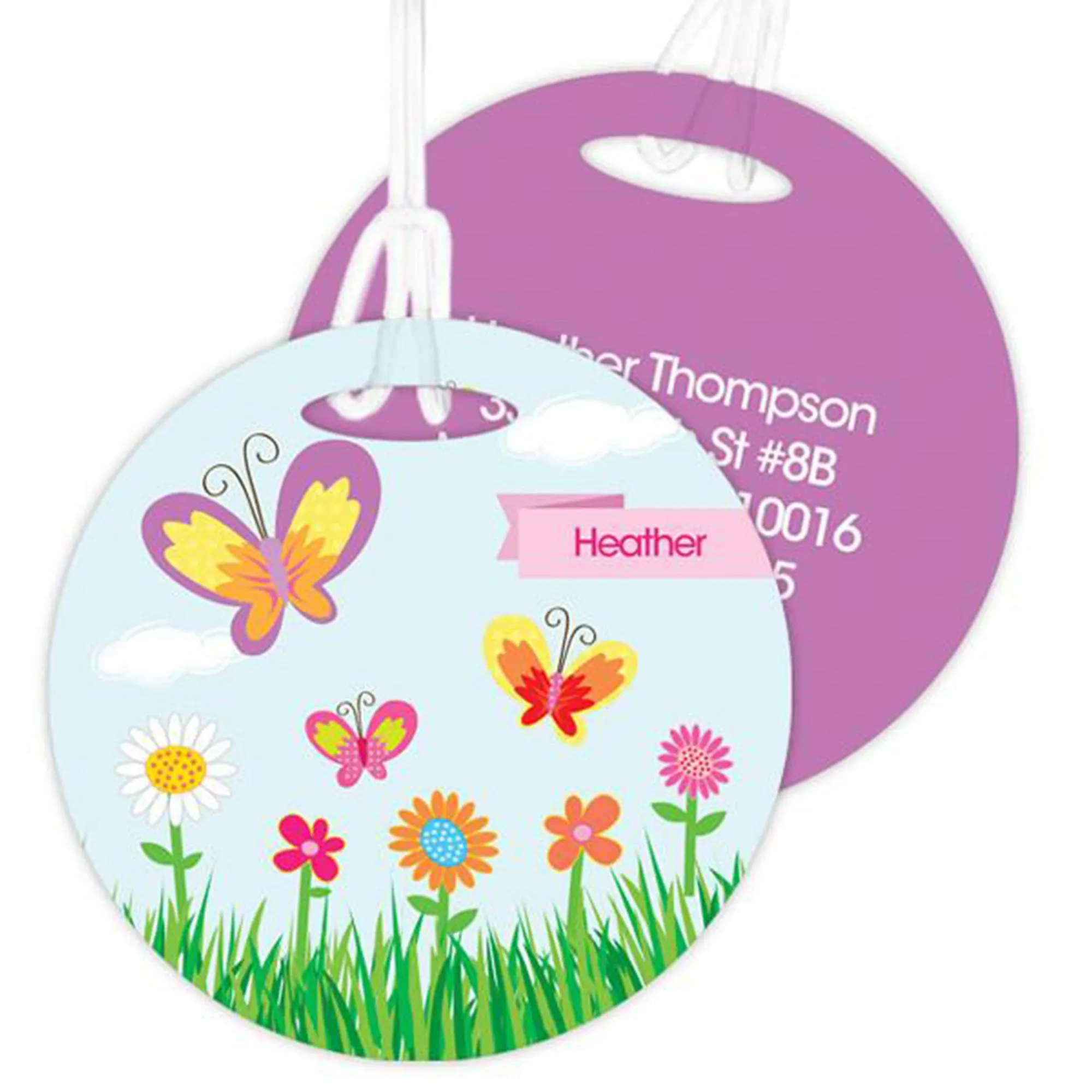 A Butterfly Field Personalized Bag Tag