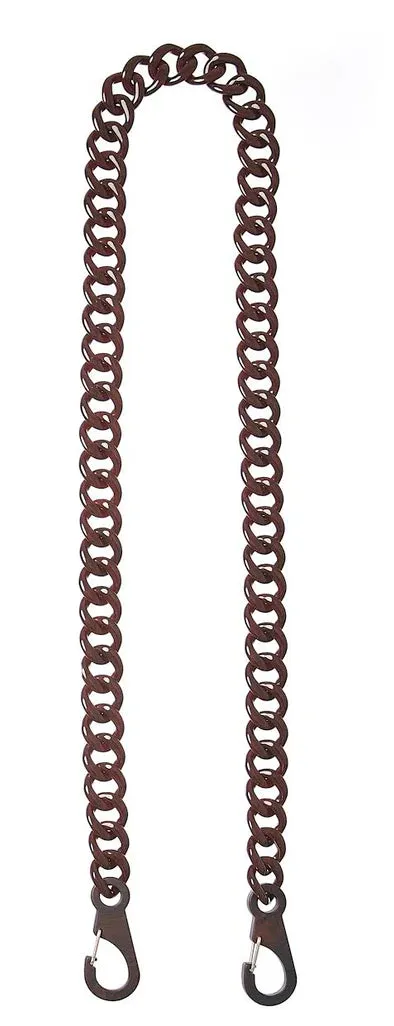 ACRYLIC CHAIN BAG STRAP - CHOCOLATE SHINY