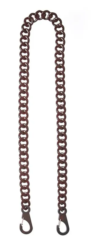 ACRYLIC CHAIN BAG STRAP - CHOCOLATE SHINY