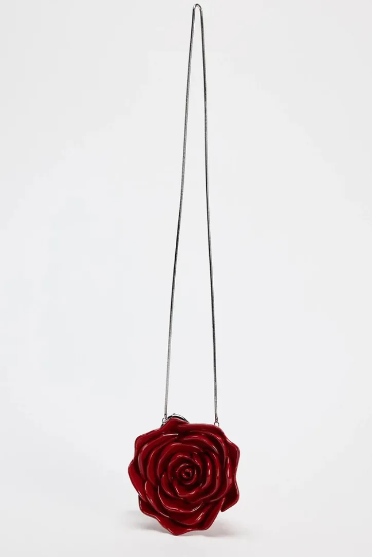 Acrylic Rose Clutch- Red