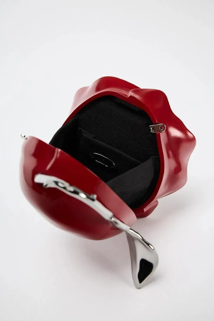 Acrylic Rose Clutch- Red