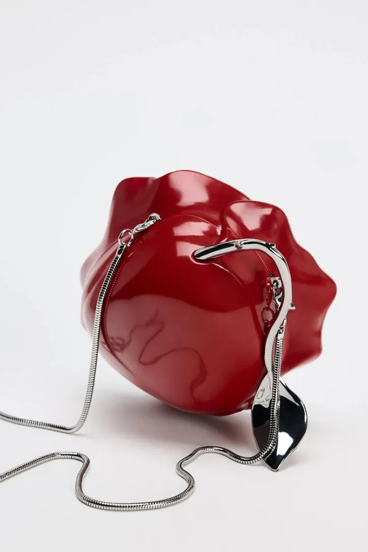 Acrylic Rose Clutch- Red