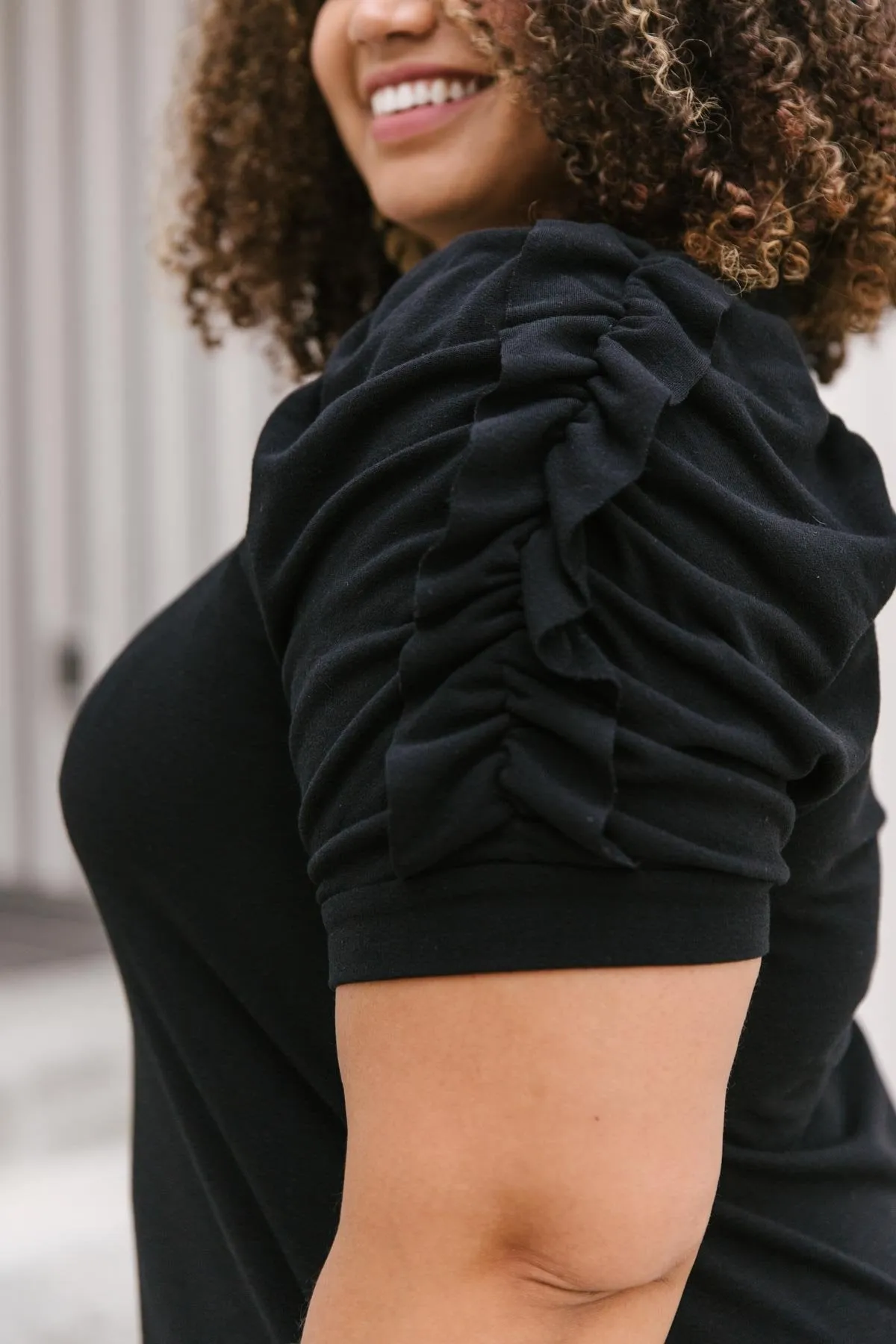 All in The Sleeve Dress in Black (XS)