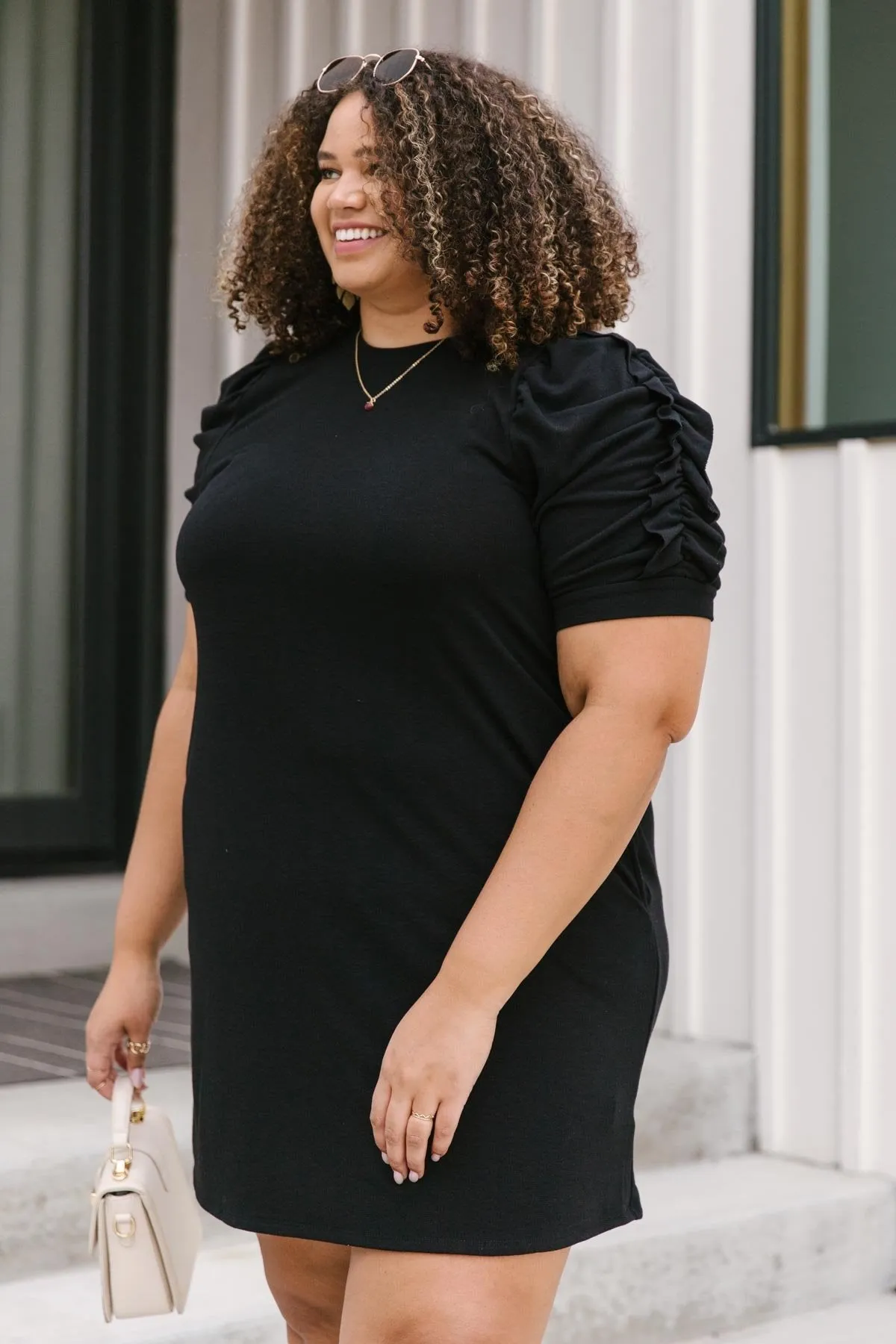 All in The Sleeve Dress in Black (XS)