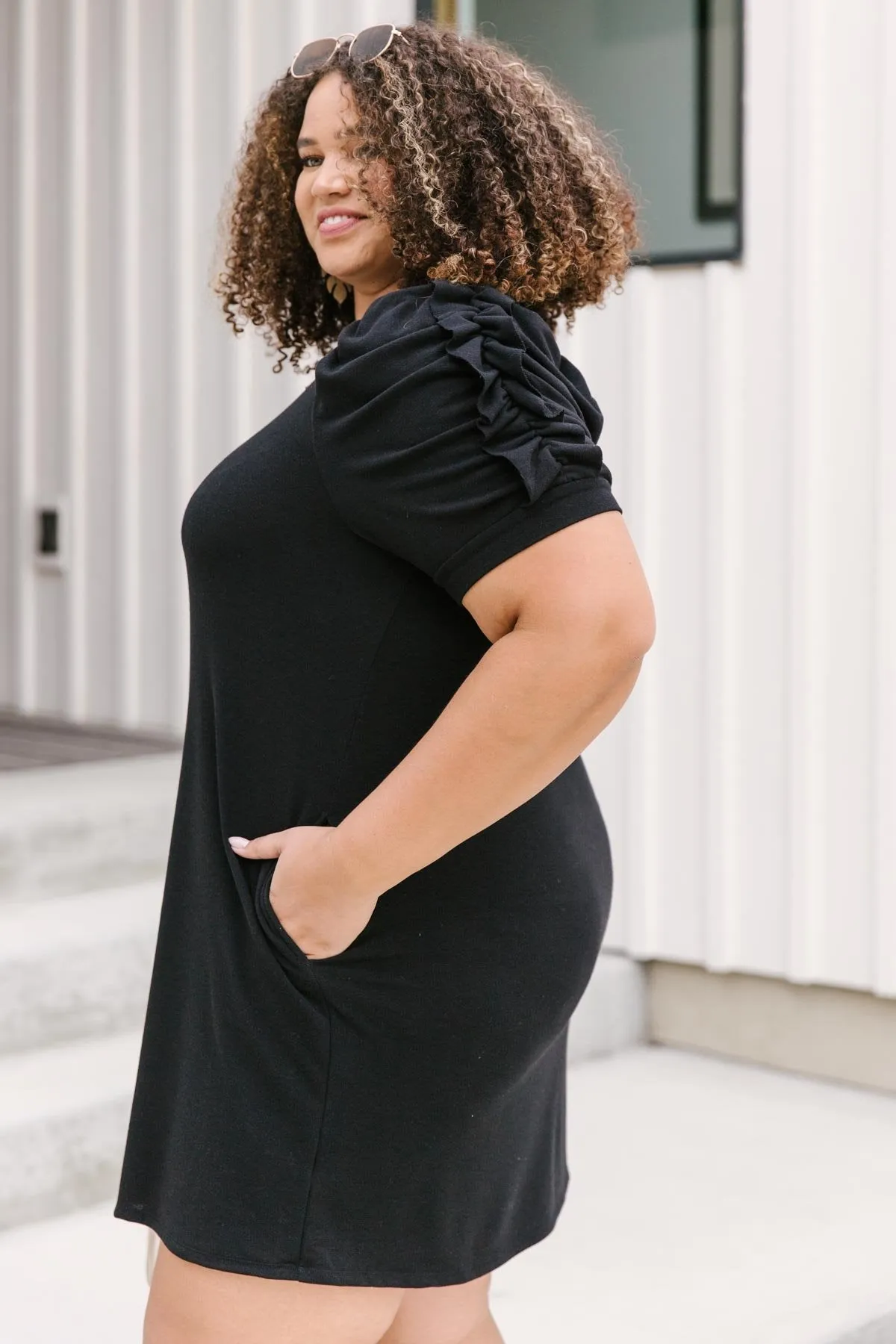 All in The Sleeve Dress in Black (XS)