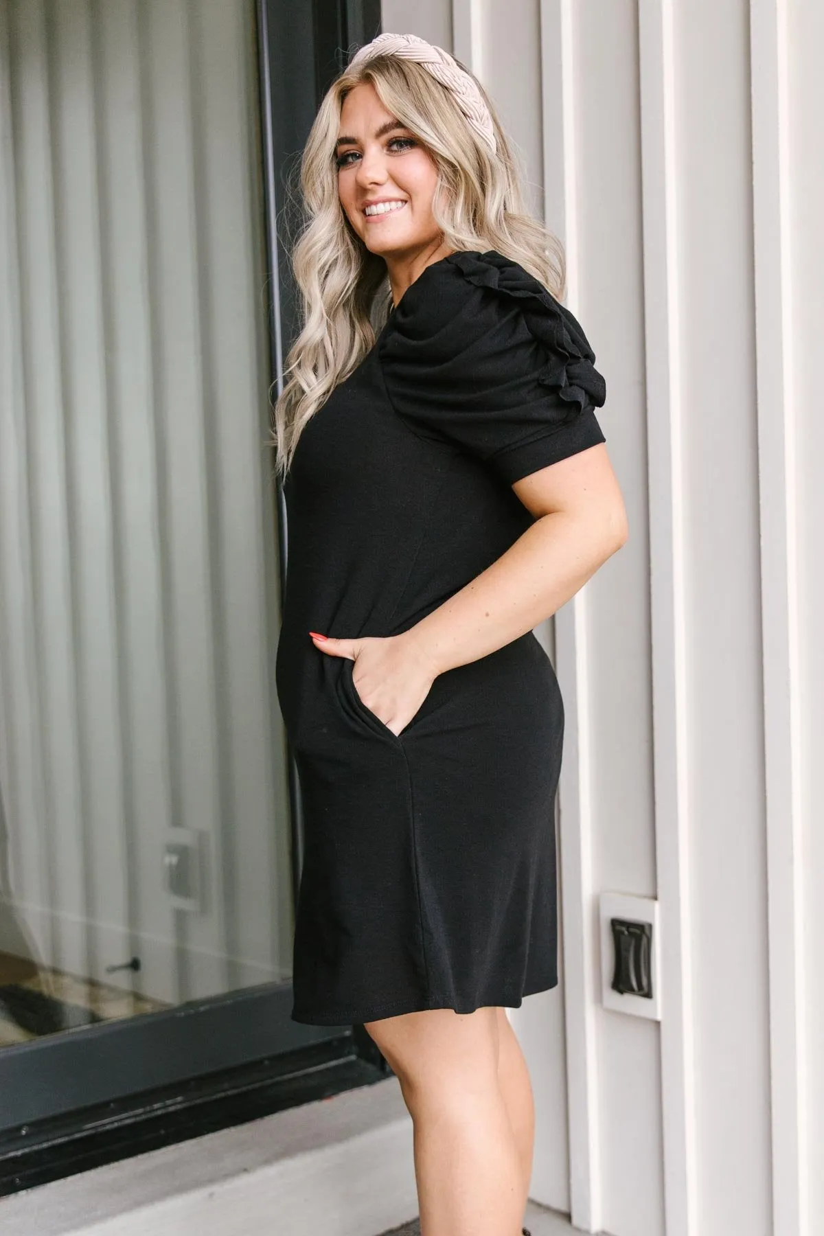 All in The Sleeve Dress in Black (XS)