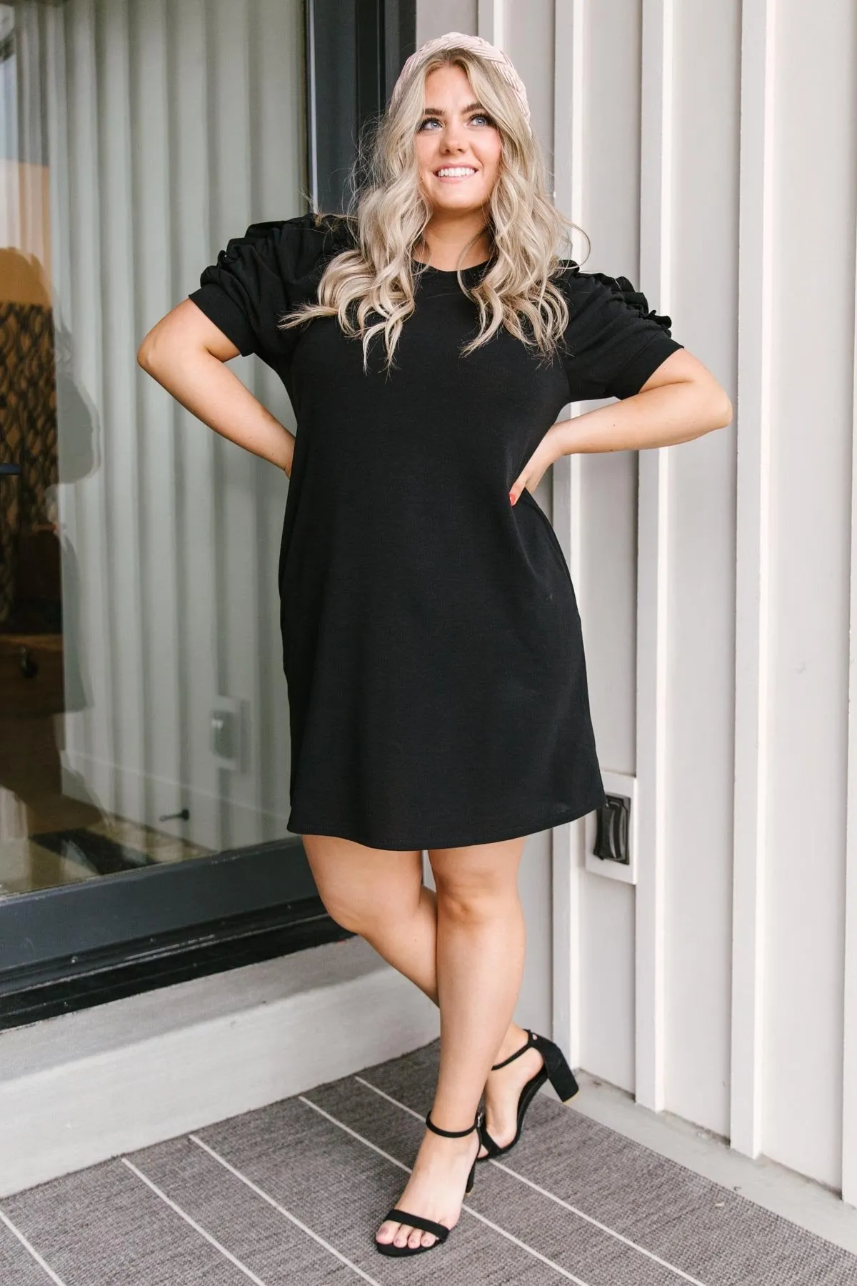 All in The Sleeve Dress in Black (XS)