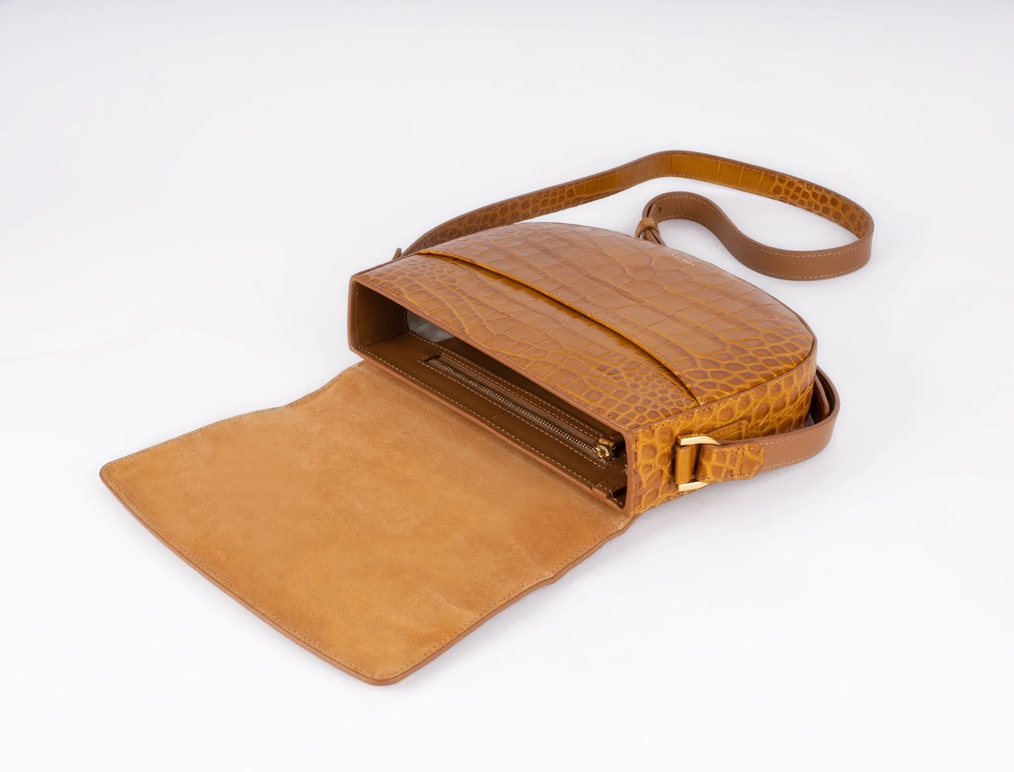 Ana Croc Crossbody, Honey