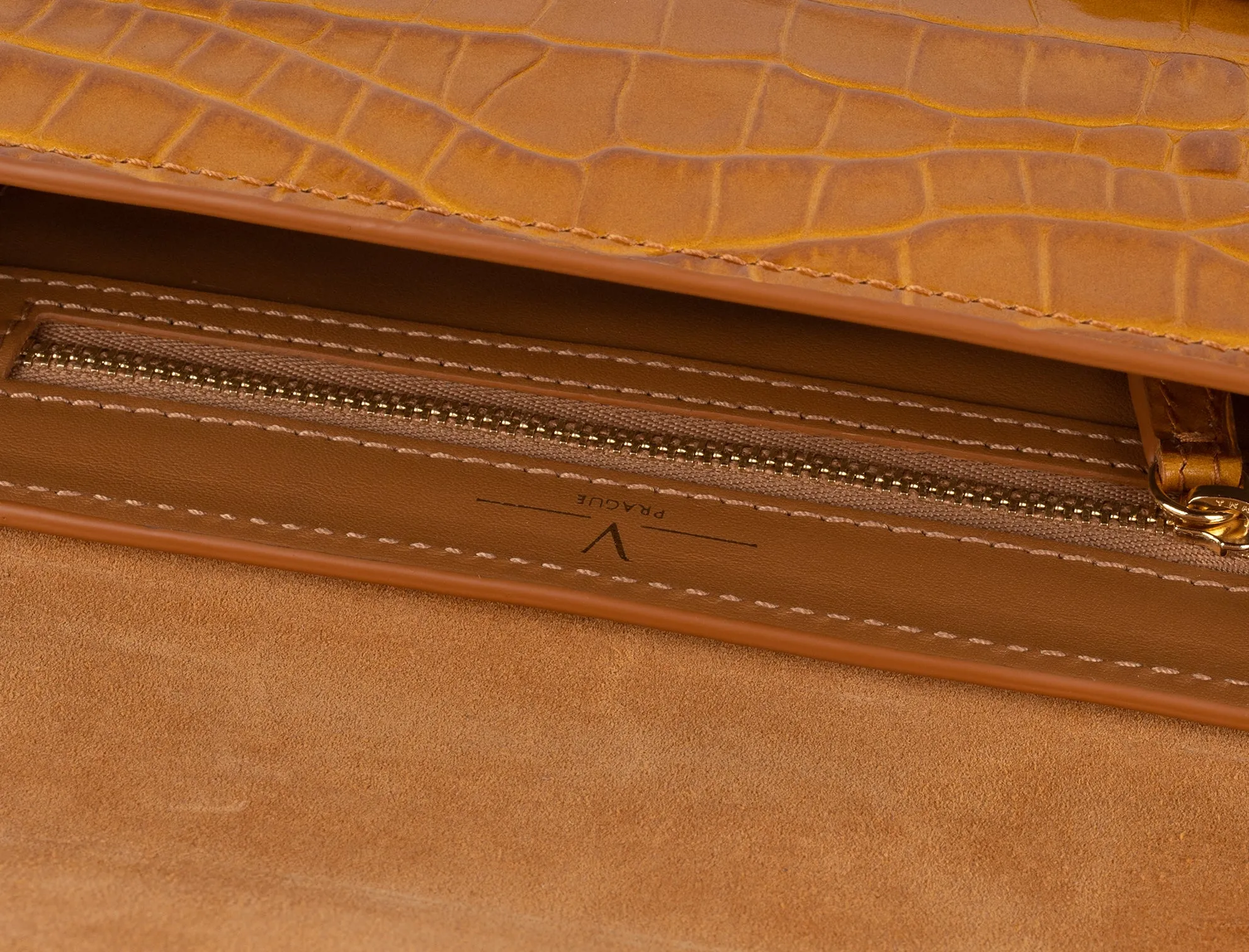 Ana Croc Crossbody, Honey