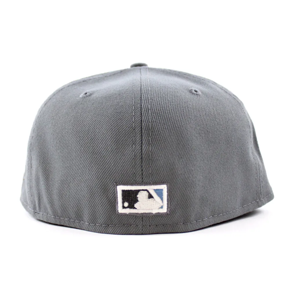 Anaheim Angels 50th Anniversary New Era 59Fifty Fitted Hat (GITD Storm Gray Sky Blue Under Brim)