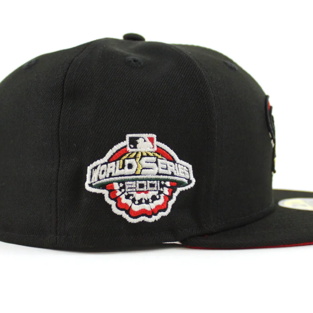 Arizona Diamondbacks 2001 World Series New Era 59Fifty Fitted Hat (Black Red Under Brim)