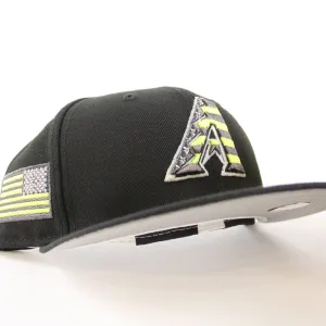 Arizona Diamondbacks USA Flag New Era 59Fifty Fitted Hat (GITD Black 3M Under Brim)