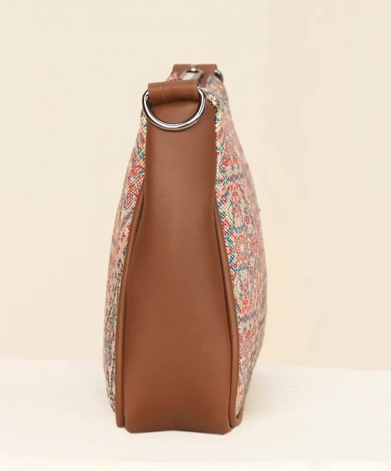 Artistic Multicolour Jute Crossbody Bag - Boho Chic Design for Urban Adventurers