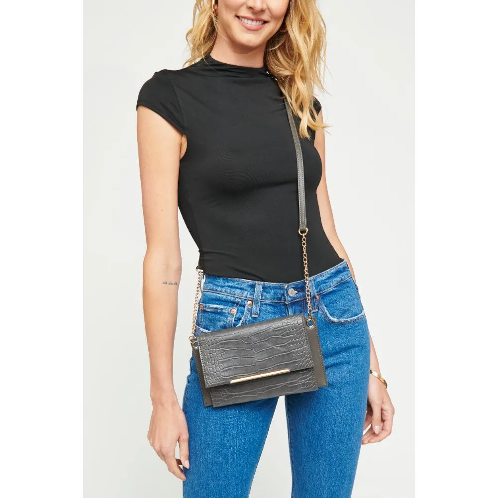 Asher Croc Crossbody