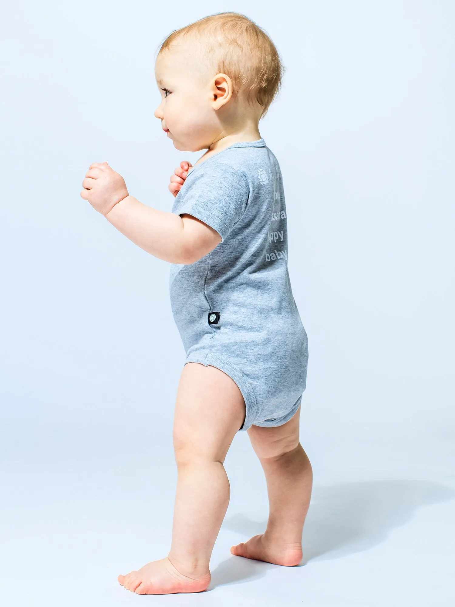 AUMkids HAPPY BABY SHORT SLEEVE ONESIE   BIB SET