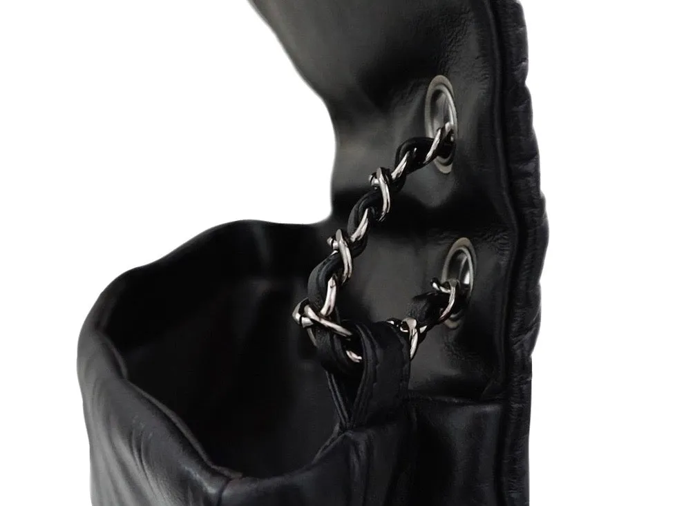 Authentic Chanel So Black Calfskin Jumbo
