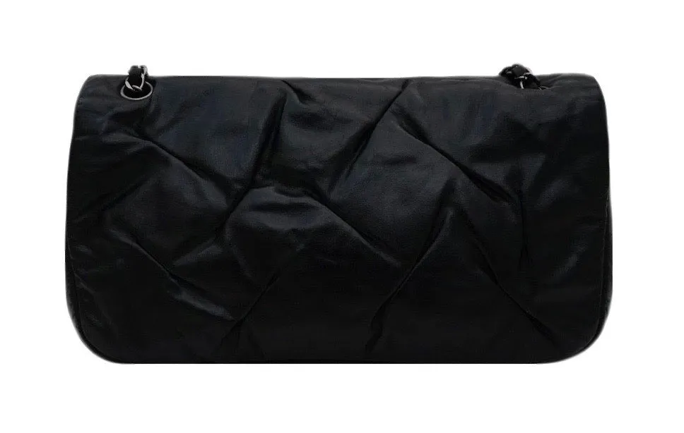 Authentic Chanel So Black Calfskin Jumbo