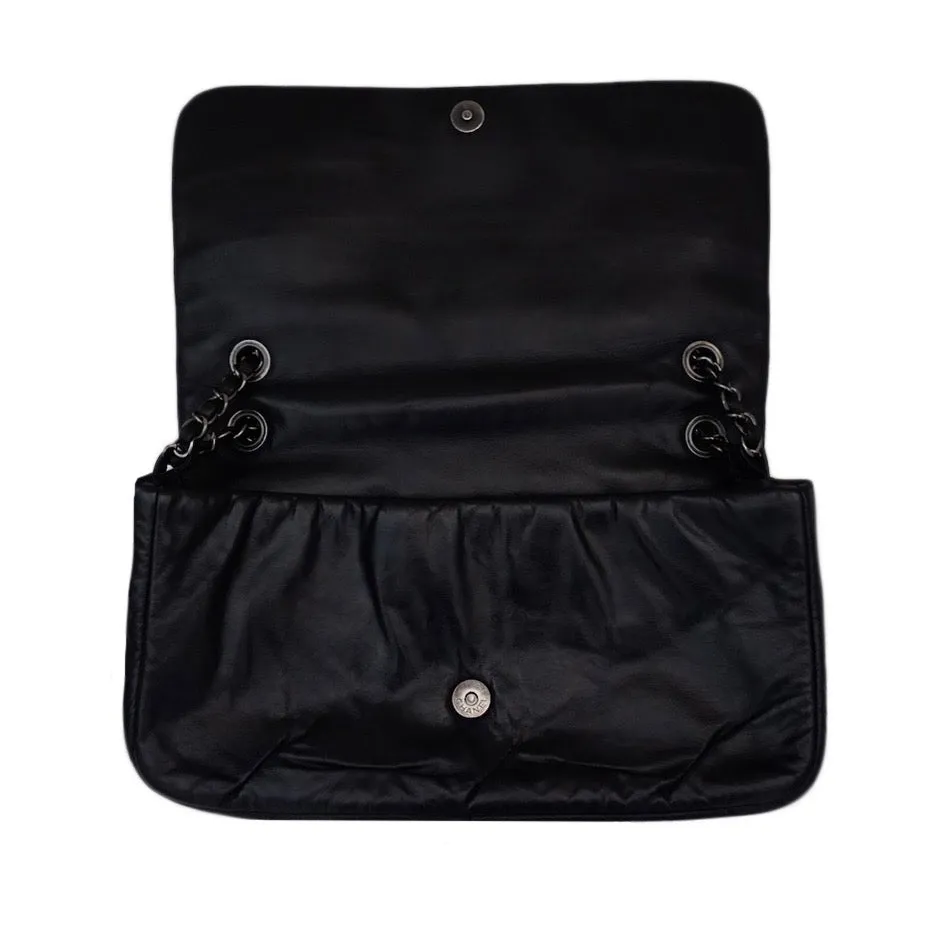 Authentic Chanel So Black Calfskin Jumbo