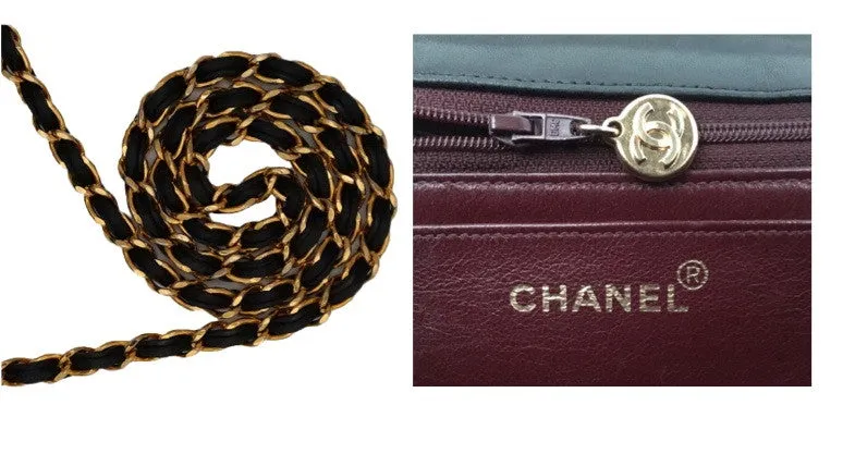 Authentic Chanel Vintage Black Lambskin Vertical Quilted Jumbo