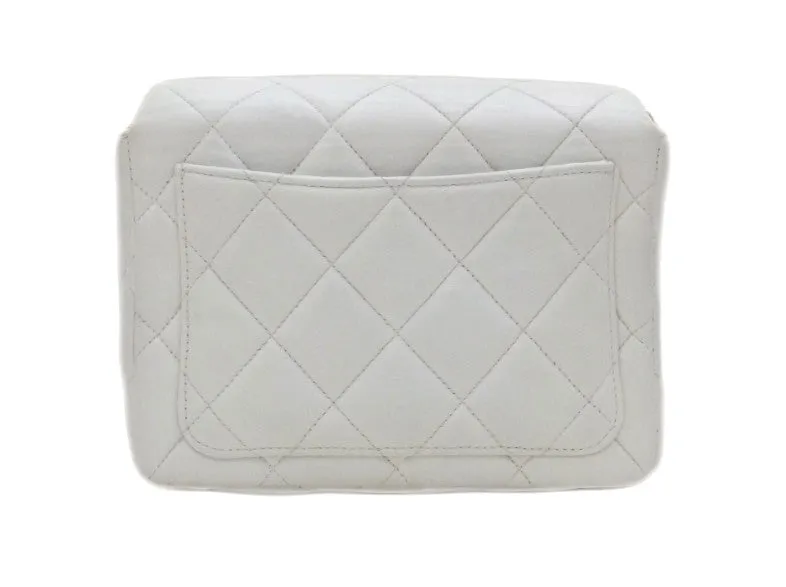 Authentic Chanel Vintage White Mini 2.55 Flapover