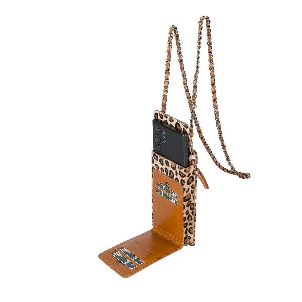 Avjin Crossbody Leather Bag Compatible with Phones up to 6.9"