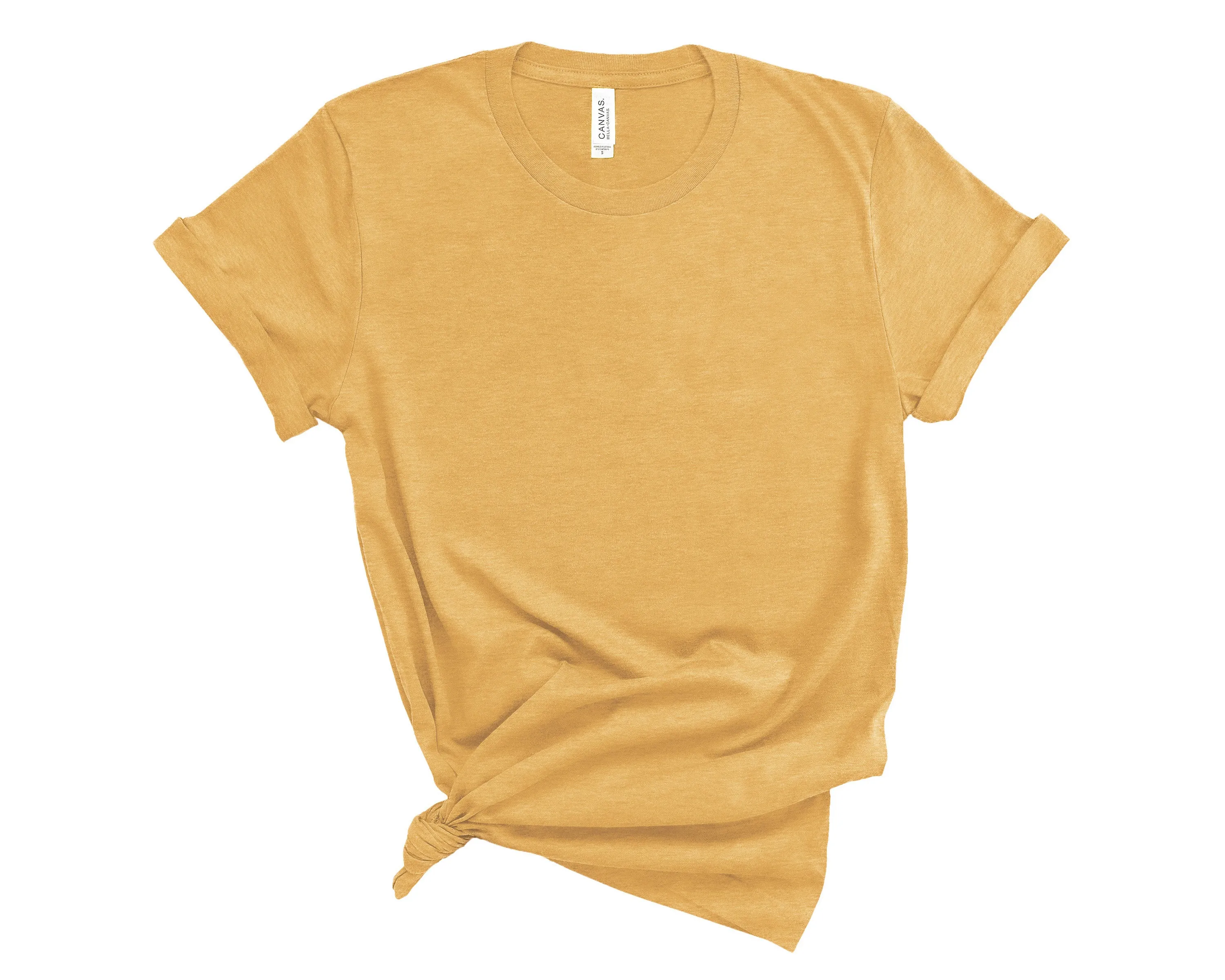 B C 3001 CVC TEE | HEATHER MUSTARD