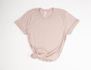 B C 3001 CVC TEE | HEATHER PINK GRAVEL