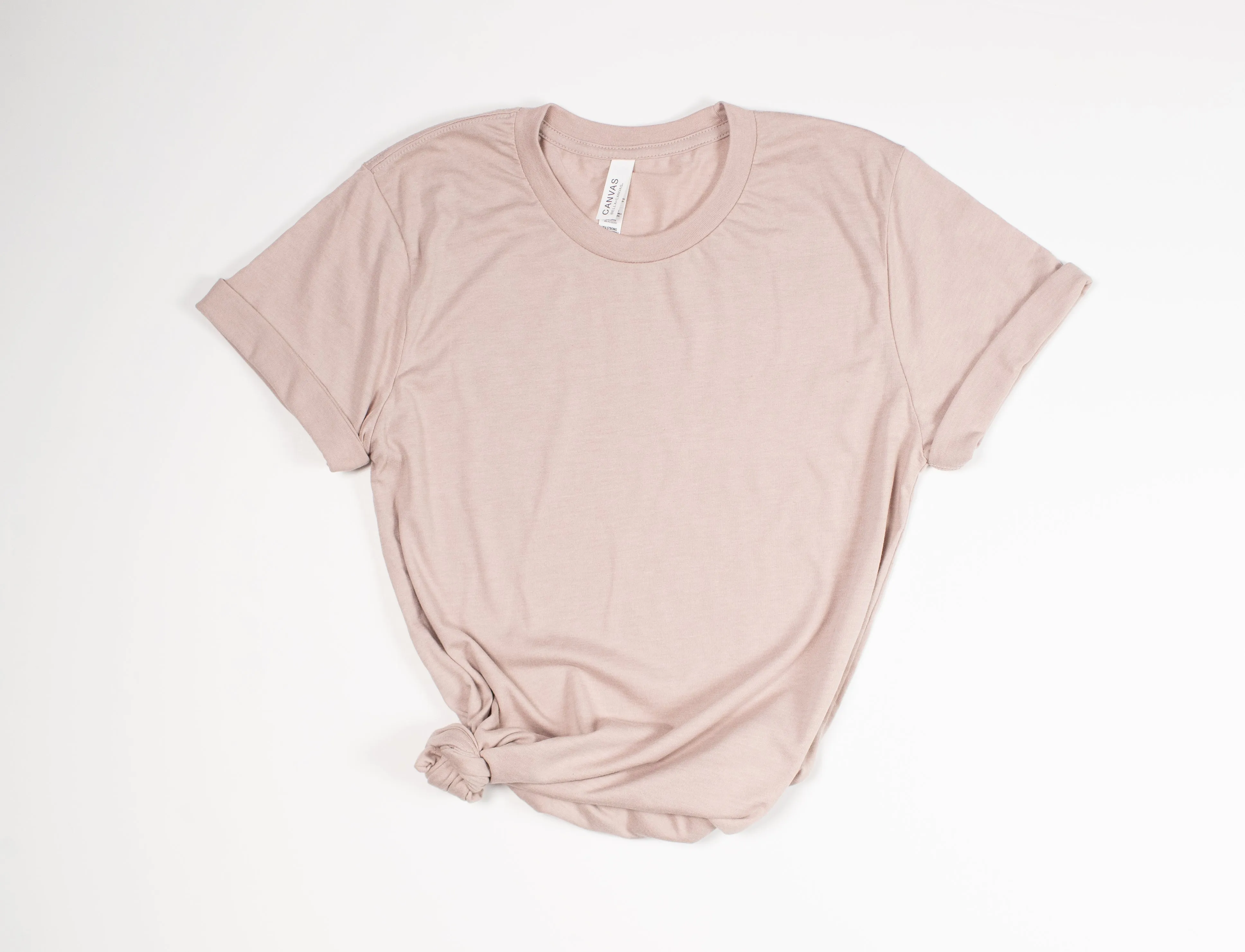 B C 3001 CVC TEE | HEATHER PINK GRAVEL
