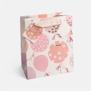 Baby Girl Balloons Medium Gift Bag