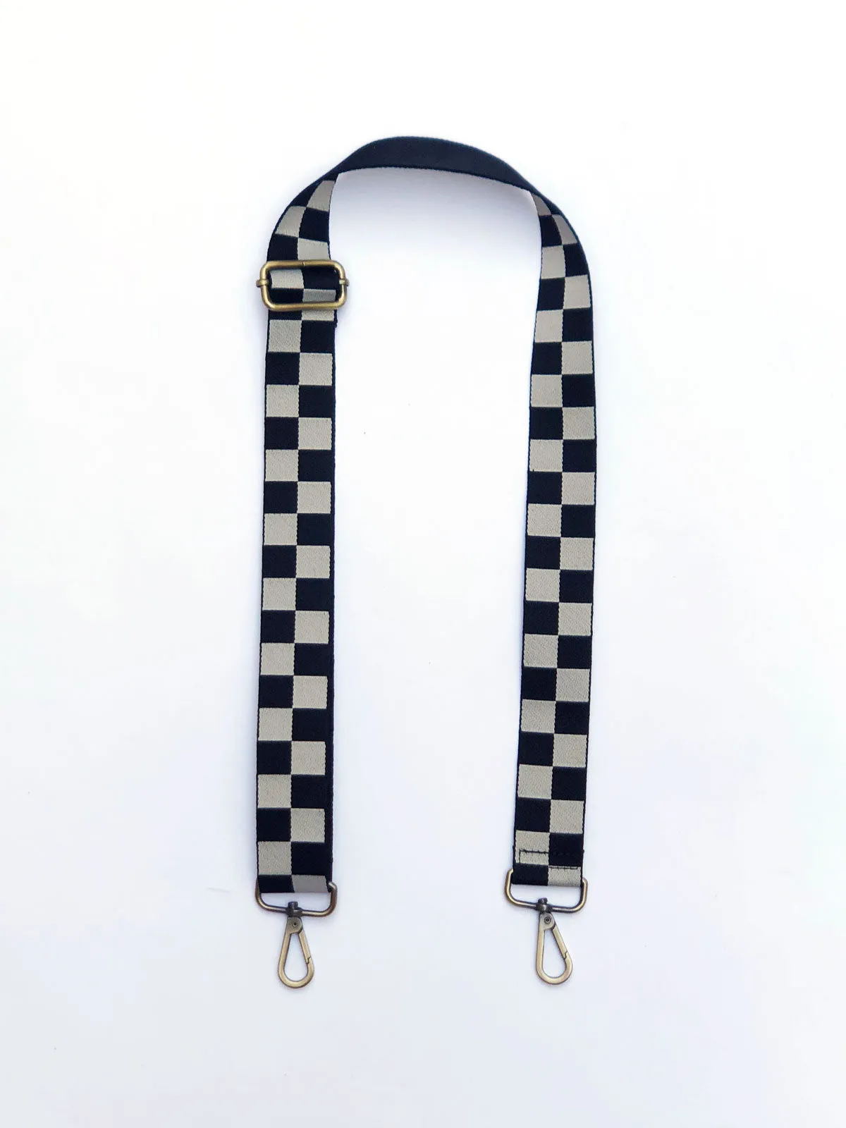 Bag and Strap Bundle: Checkered Strap and Bowie Pack in Black
