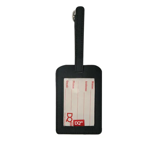 Bag Tag Cool Blk White Flower