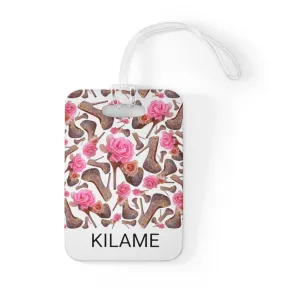 Bag Tag 'Rose pink flower'