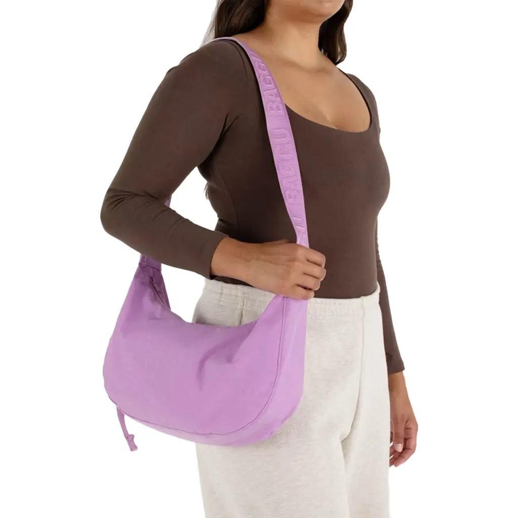 Baggu Medium Nylon Crescent Bag, Peony