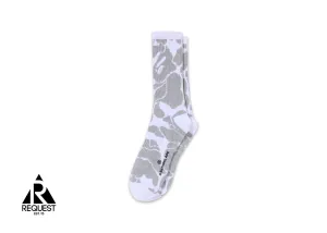 BAPE Reflective Camo Socks "White"