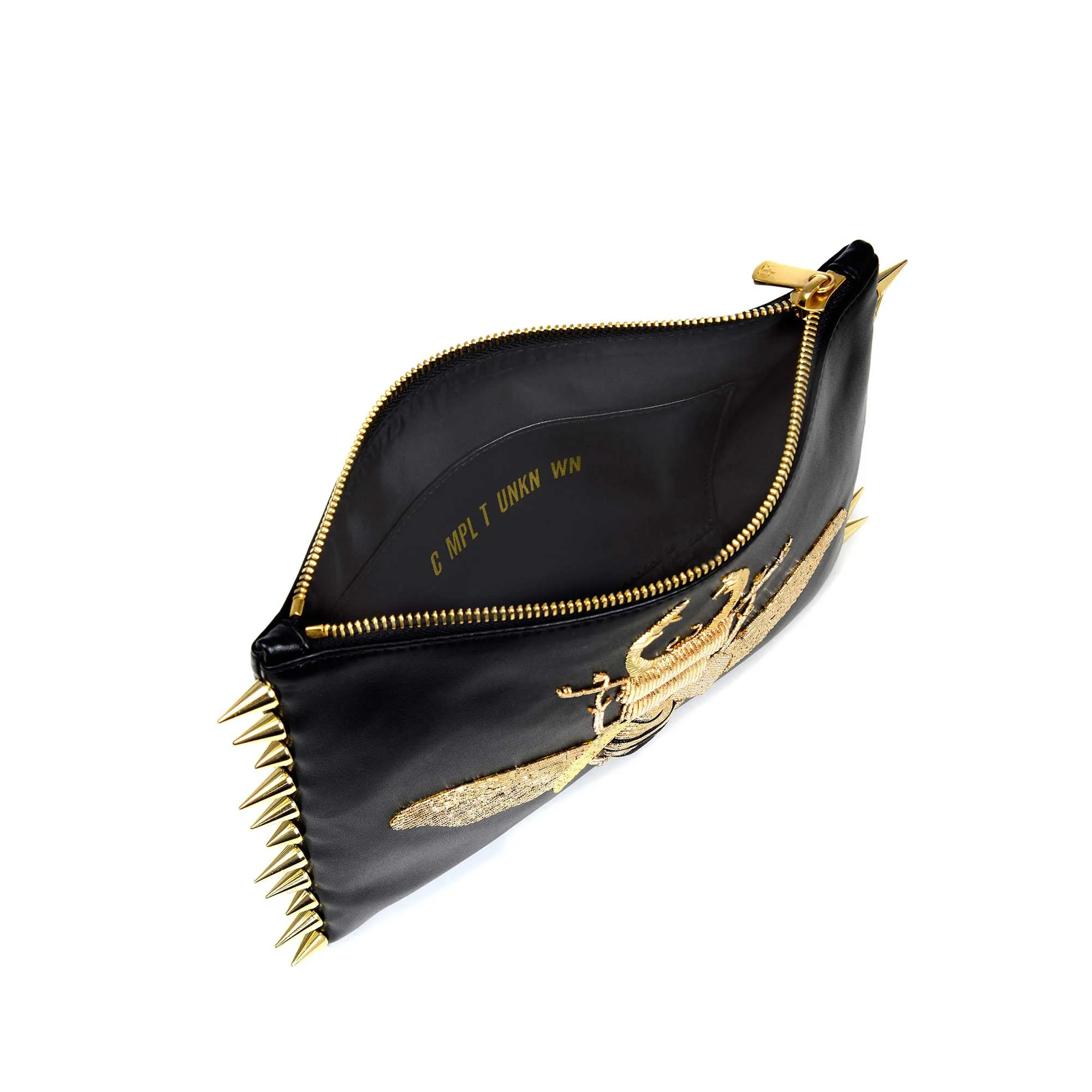 BEETLE EMBROIDERED CLUTCH BAG