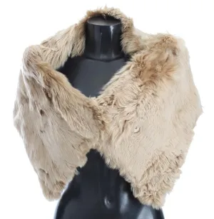 Beige Alpaca Collar Scarf